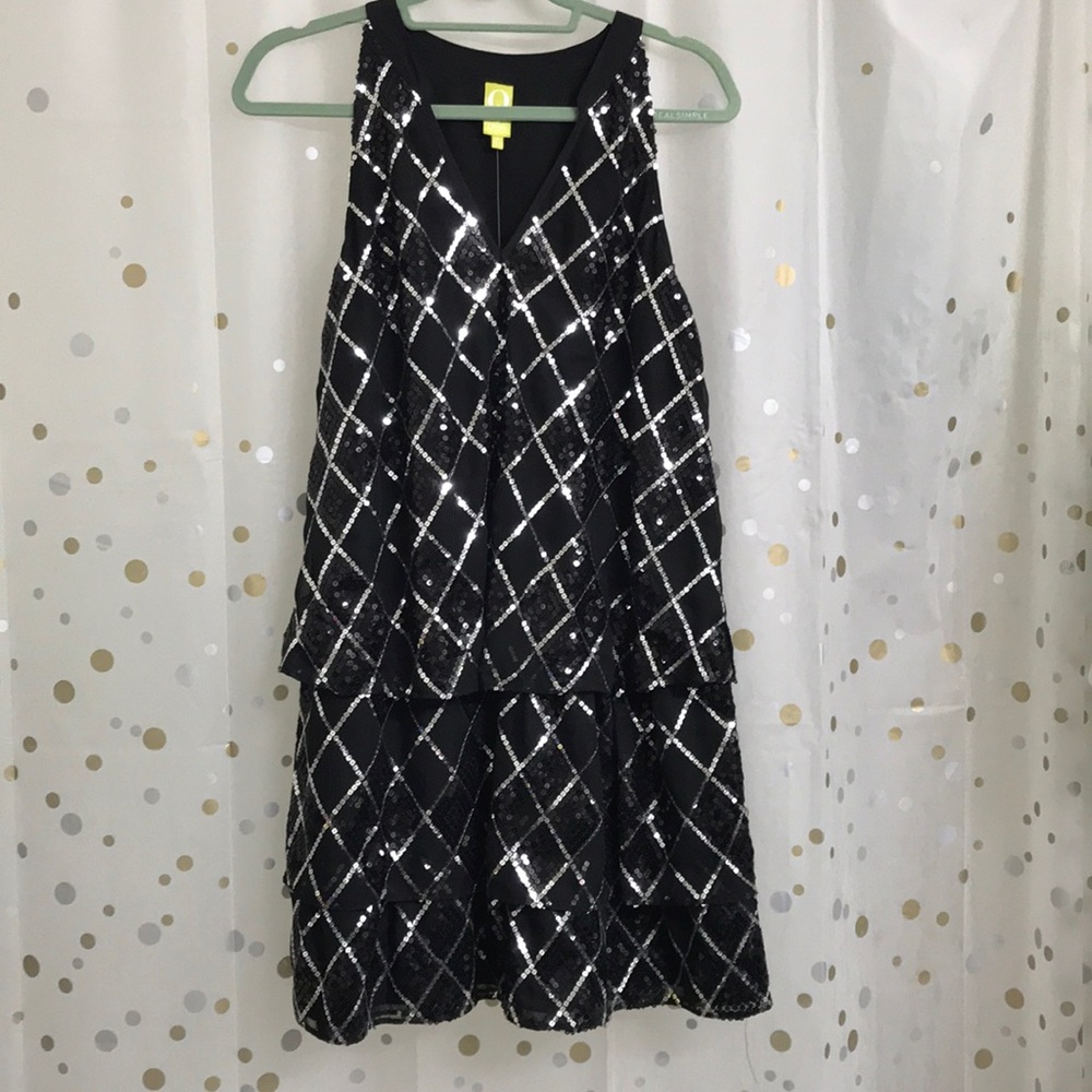 Black sequin dress